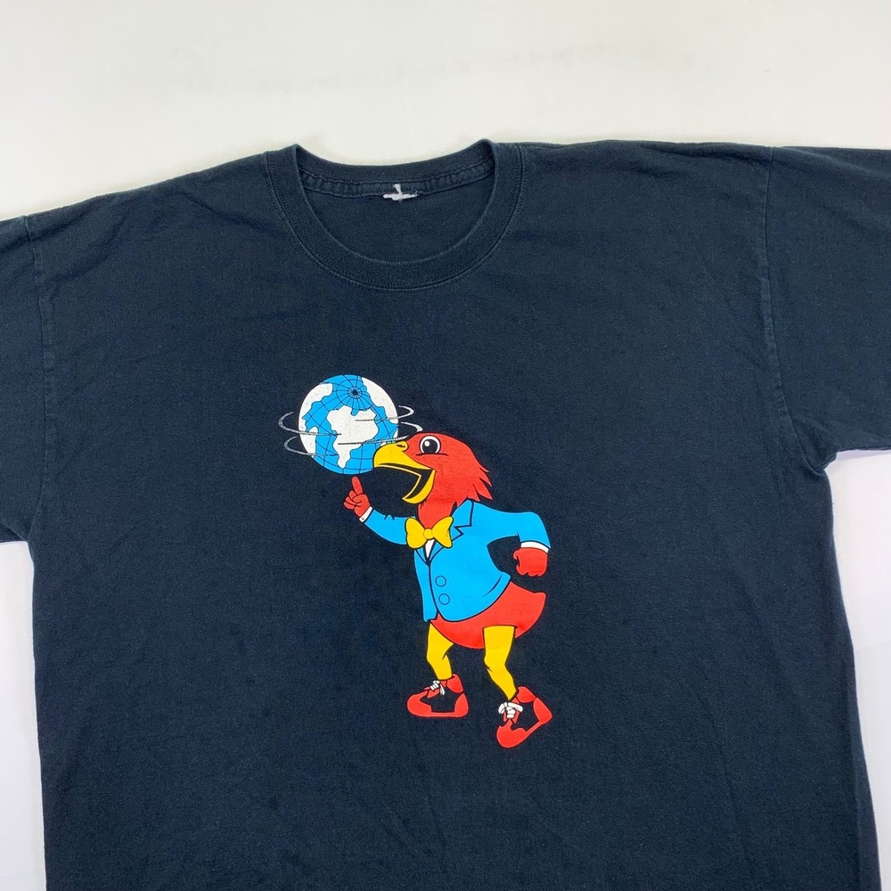 Redhawks CEO T-Shirt XL Think Global Act Global Novelty Cropped Graphic Tee Mens
